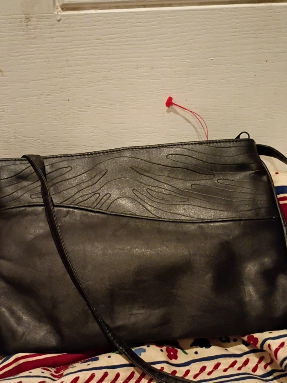Black Leather Crossbody Bag - Sleek Men’s Shoulder Bag